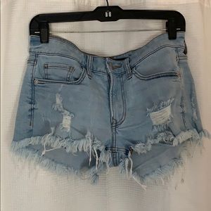 Express Light-Wash Jean Shorts